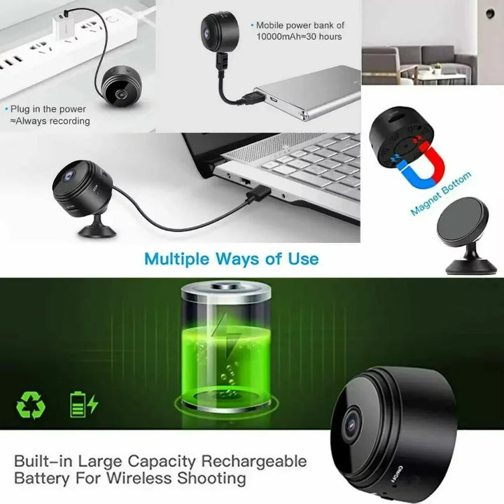 Surveillance Mini Camera Home Indoor Audio Wireless  Camera Monitor